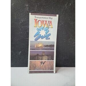 Transportation Map Iowa Vintage READ Description